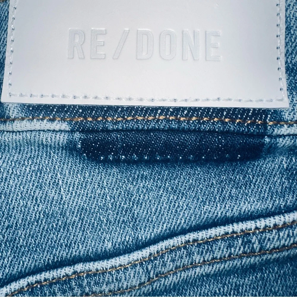 Re/done NWT 70s Stovepipe Cropped Straight Size 26X26 Fray Hem Rio Fade‎